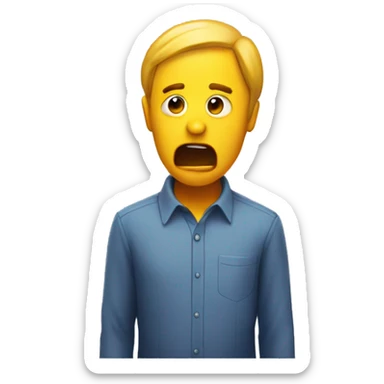 emoji with meltdown and §§ in sticker