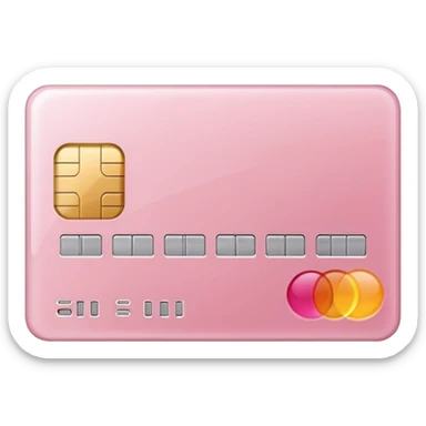 Make a credit card with light pink tones sticker