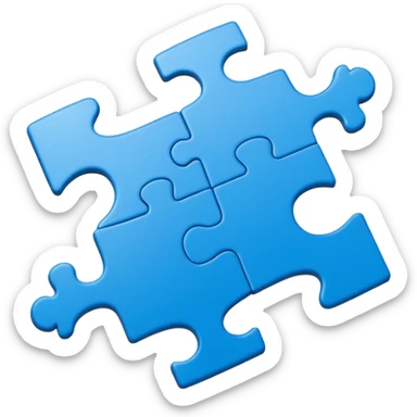 single jigsaw puzzle piece sticker