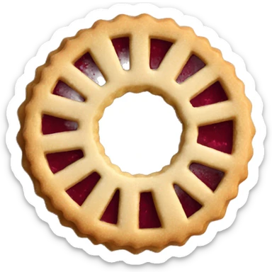 Linzer cookie sticker