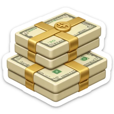 plain ivory money sticker