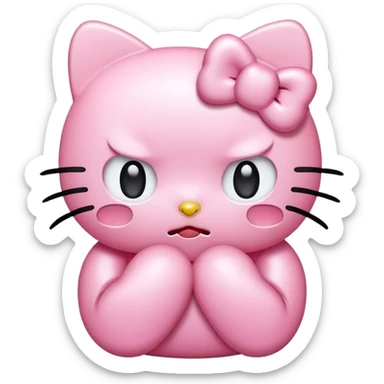 hello kitty emoji crying sticker