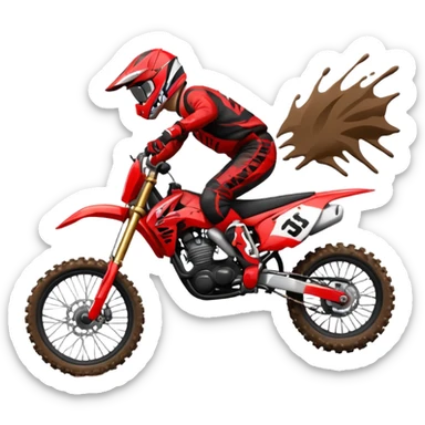 une  moto cross qui vole sticker