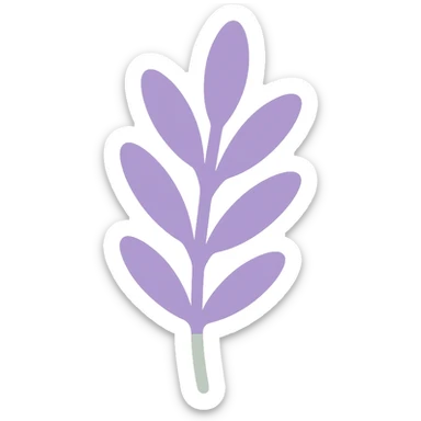 A dull purple Herb sticker