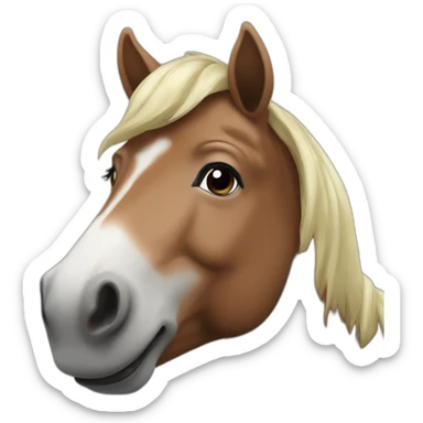 vegan horse smiling  sticker