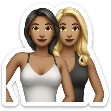 3 millionaire female friends sticker