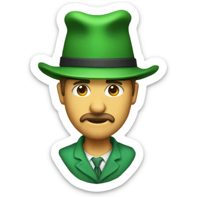 Noggin Boss green hat sticker