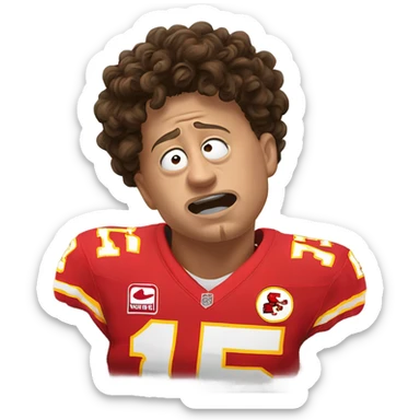 Patrick Mahomes crying  sticker