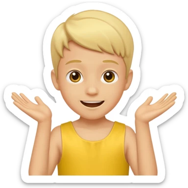 Soccer Player boy dance in yellow dress sticker