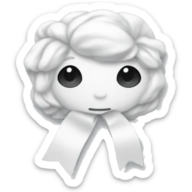 a white bow sticker