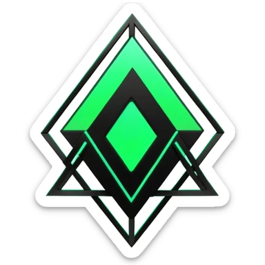  Black And Green Cyber Aesthetic Deco sticker