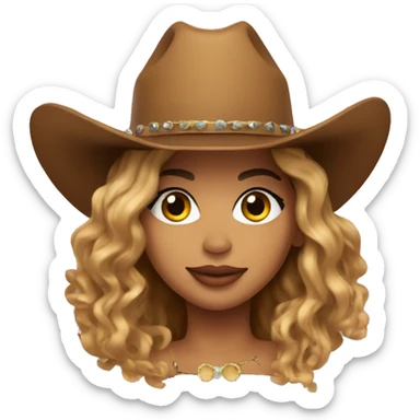beyonce in cowboy hat sticker