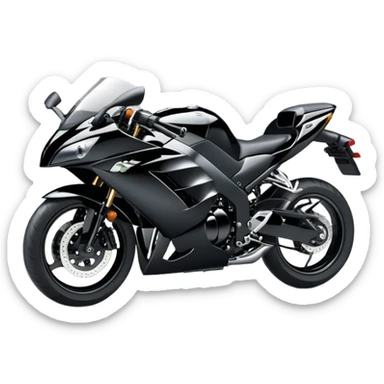 black kawasaki ninja motorcylce sticker