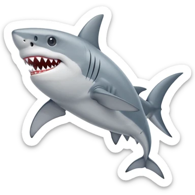 a shark wearing shoes sticker