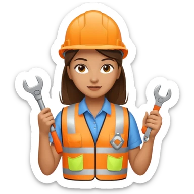 City Maintenance Worker woman sticker