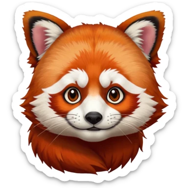 Face of a red panda with avatar the last airbender tattoo on the forehead sticker