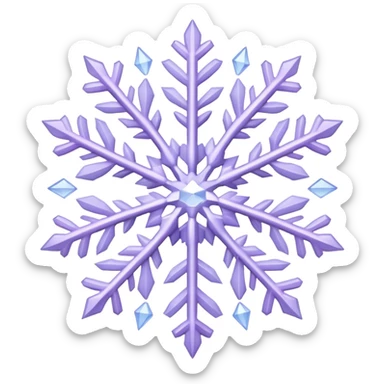 pastel lavender snowflake  sticker