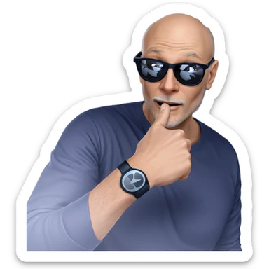 bald man in sunglasses meme sticker
