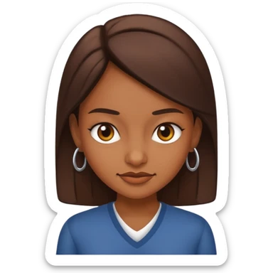 An arrogant brown-skinned girl sticker