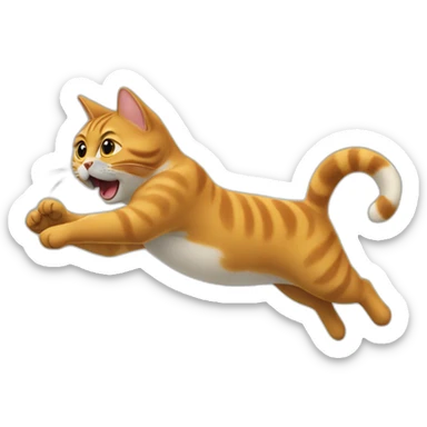 Un chat qui fait un salto arrière sticker