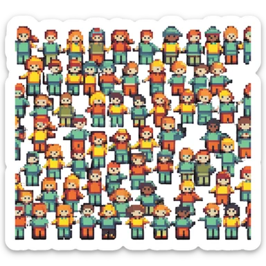 The Goonies group of kids, adventure movie characters sticker