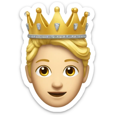 Couronne dans un thème futuriste sticker