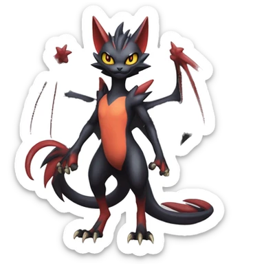  Kawaii Edgy Cool Beautiful Noivern/Nargacuga-Litten full body sticker