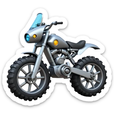 Very Low riding, extended wheelbase, road hogging Mech bike with very large(45 inches) off-road tires  sticker