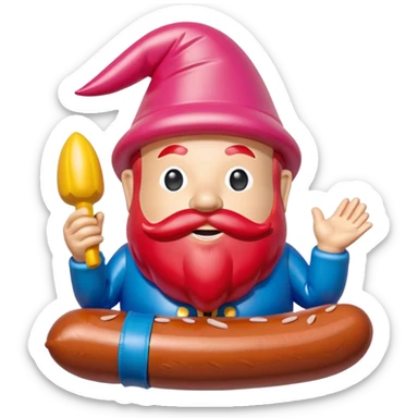   jeff koons style SPAM meat garden gnome inflatable  art sticker