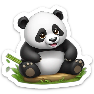 Panda qui joue au jeux vidéo sticker