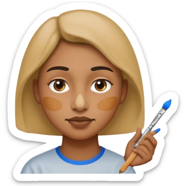 Paint on only nose, half body, shape face. sticker