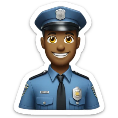 The smiling policeman sticker
