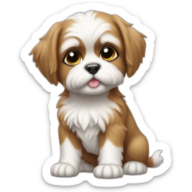 shitzu puppy full body sticker