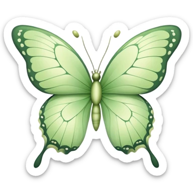 matcha green pastel butterfly sticker