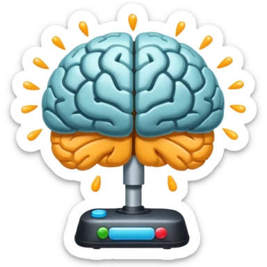 Generate an emoji whish shows Brain Factory Wonder Workshop. Which is in a nice cartoon style sticker