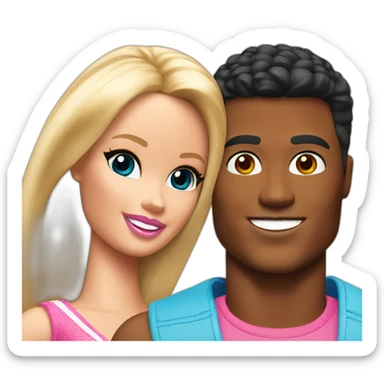 Barbie and ken sticker