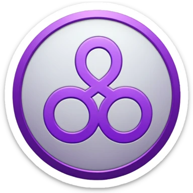 -18 symbol branco e roxo sticker
