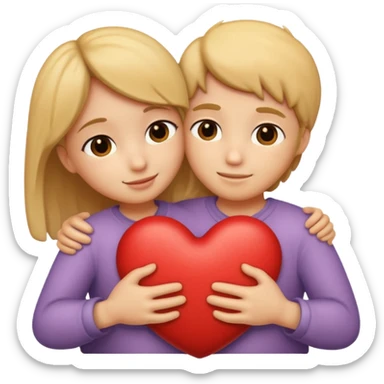heart hug sticker
