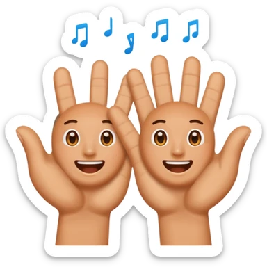 hands clapping for talent sticker