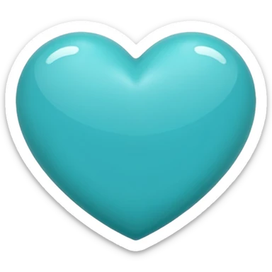 Turquoise heart sticker