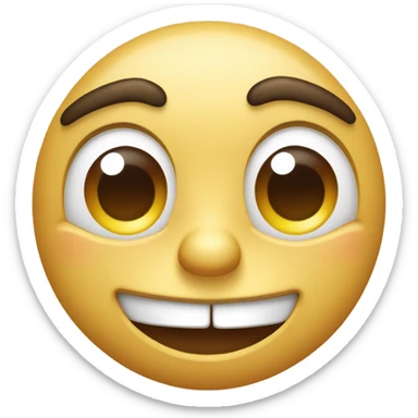 Pretending to be happy face sticker