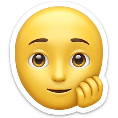 Thoughtful emoji sticker