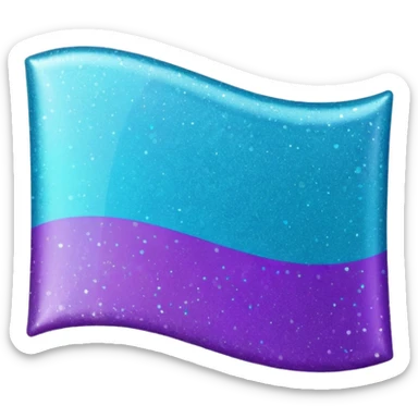 glitter cian and purple lgbtq sticker