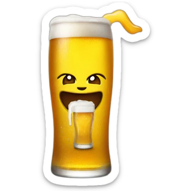 ASU Sparky drinking a beer sticker