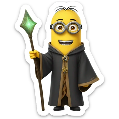 Minion in Harry Potter’s Close sticker