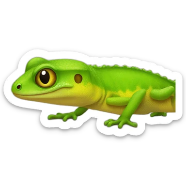 Gecko that saw a fly sticker