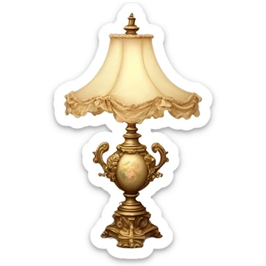 Vintage rococo lamp sticker