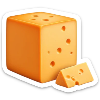 Block of cheddar cheese sticker