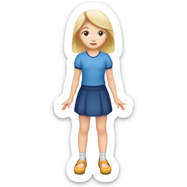 girl tiptoeing sticker