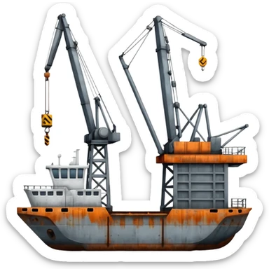 Cranes at the dock sticker
